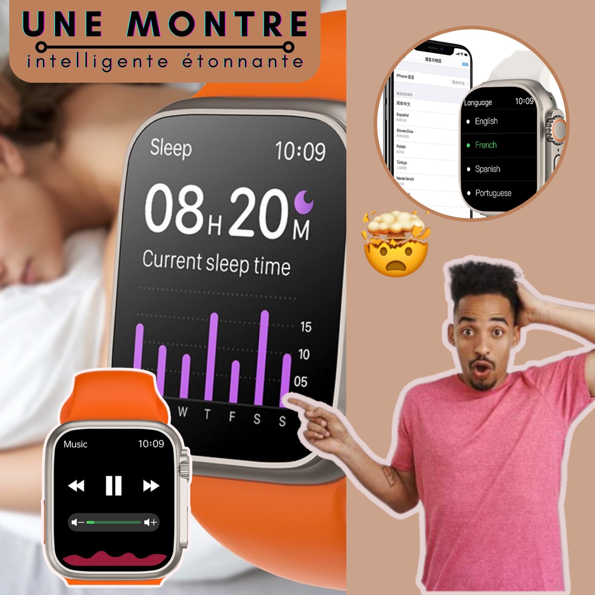 Montre intelligente – Watch 9 - Noshlee